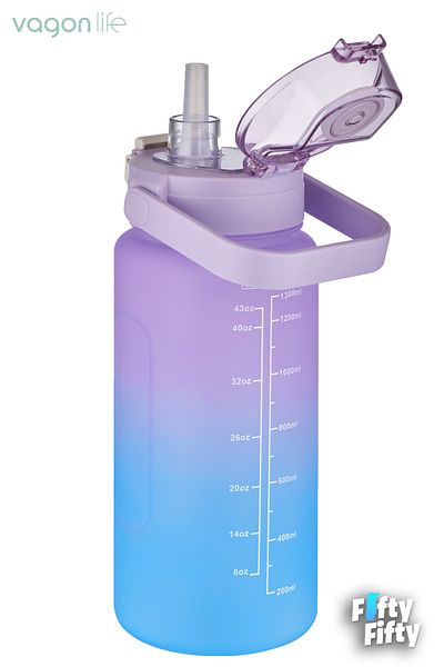 Vagonlife 1500ml with/without Straw Use Double Color Motivational Water Bottle 1.5 liter Water Bottle