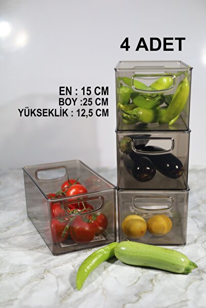 Turnberry 4'lü Buzdolabı Düzenleyici, Sebze Meyve Sepeti, Makyaj Organizeri, ...