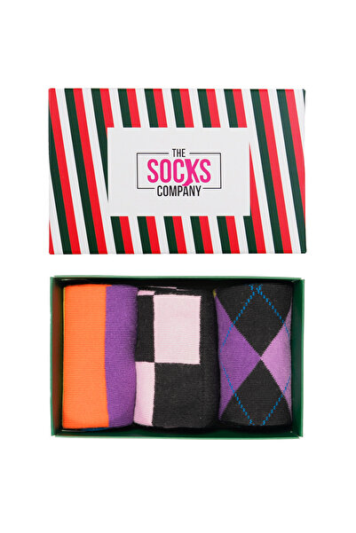 The Socks Company 3'lü Desenli Kadın Çorap Set