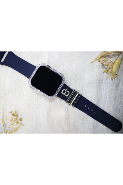 Asfal Watch Series Compatible Smart Watch Band Ornament with Letters Design Charm Accessory Compatible with All Series