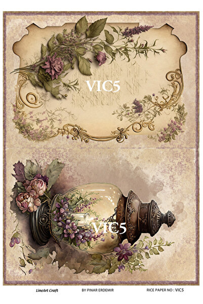 LİNEART ورق ديكوباج نحاسي موديل VIC5-29X42cm