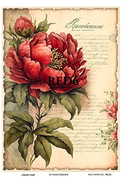 LİNEART RED6- ورق تزيين نحاسي مقاس 29 × 42 سم