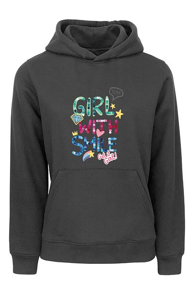 ADA BEBEK ÇOCUK Παιδική φούτερ Unisex Oversize Girl With Smile