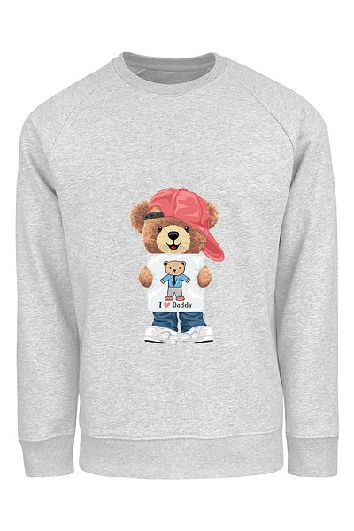 ADA BEBEK ÇOCUK Unisex Oversize Παιδική φούτερ με στάμπα I'm Dady Bear