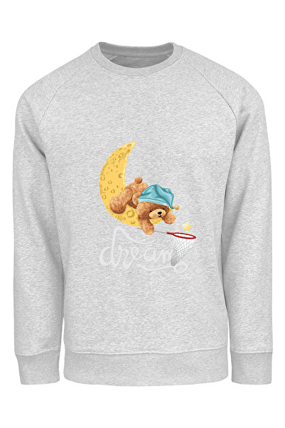 ADA BEBEK ÇOCUK Παιδική φούτερ Unisex Oversize Sleepy Bear με στάμπα