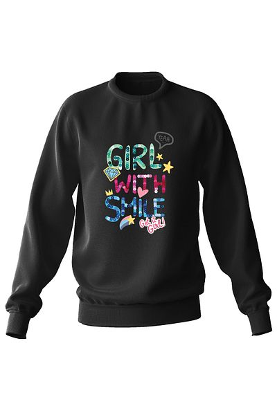 ADA BEBEK ÇOCUK Hanorac pentru copii unisex oversize fetă cu zâmbet