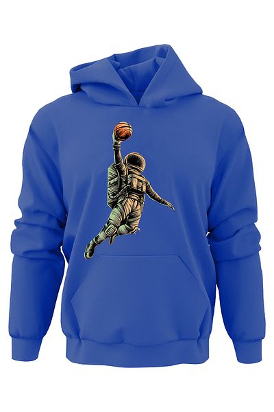 ADA BEBEK ÇOCUK Hanorac unisex supradimensionat cu imprimeu Spiker Astronaut pentru copii