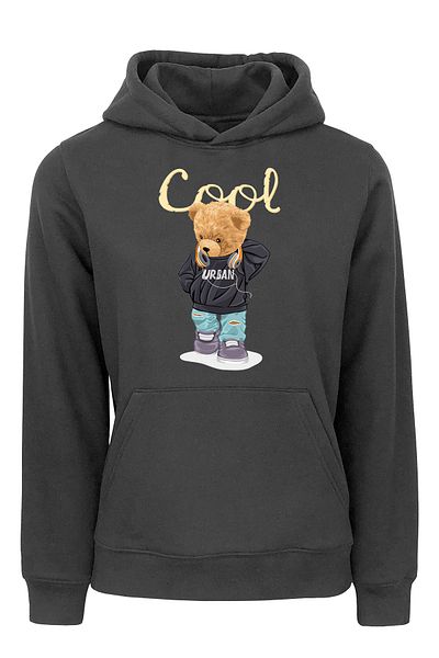ADA BEBEK ÇOCUK Unisex oversize dětská mikina Cool Bear s potiskem