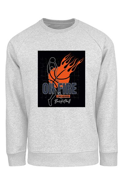 ADA BEBEK ÇOCUK Παιδική φούτερ Unisex Oversize On Fire Basketball