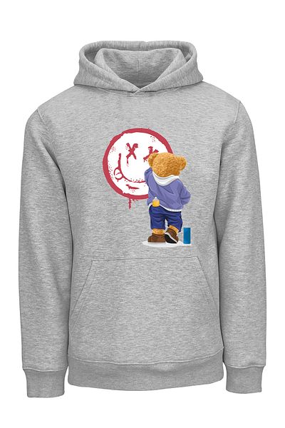 ADA BEBEK ÇOCUK Παιδική μπλούζα Unisex Oversize Painter Bear με στάμπα