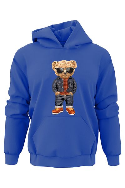 ADA BEBEK ÇOCUK Παιδική μπλούζα Unisex Oversize Bear με στάμπα