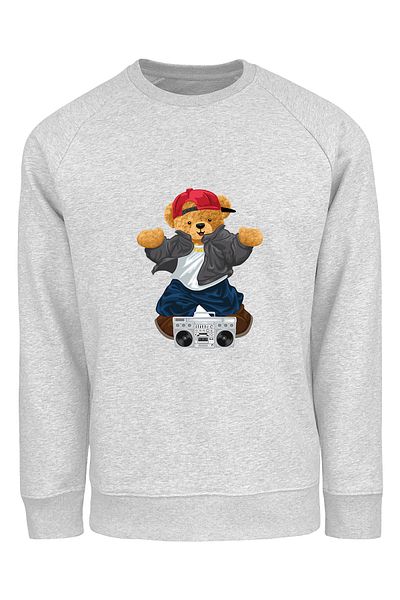 ADA BEBEK ÇOCUK Παιδικό φούτερ Unisex Oversize Hiphop Bear με στάμπα