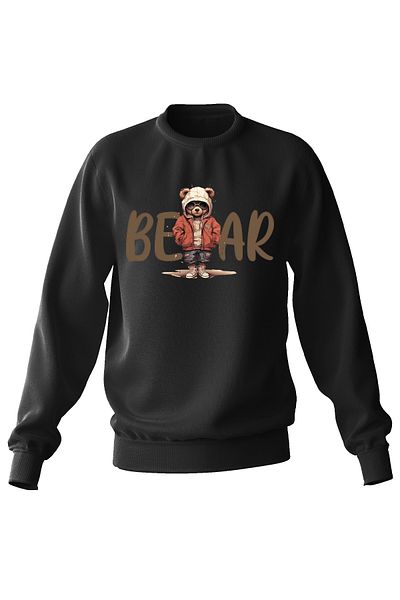 ADA BEBEK ÇOCUK Hanorac pentru copii unisex oversize cu imprimeu Mysterious Bear