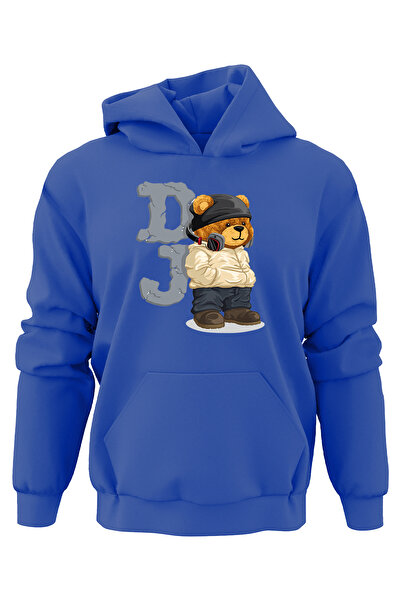 ADA BEBEK ÇOCUK Παιδική μπλούζα Unisex Oversize DJ Bear με στάμπα