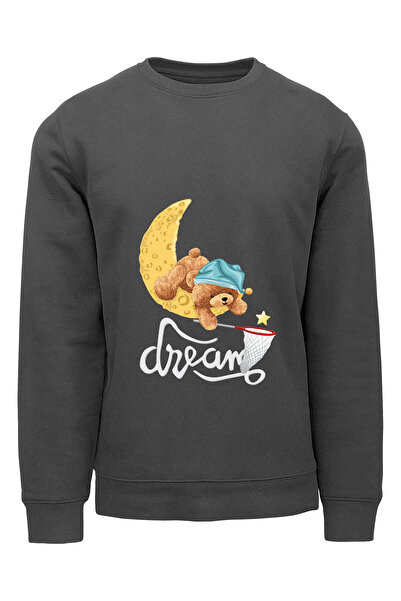 ADA BEBEK ÇOCUK Παιδική φούτερ Unisex Oversize Sleepy Bear με στάμπα