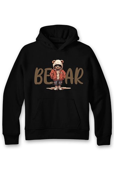 ADA BEBEK ÇOCUK Παιδική μπλούζα Unisex Oversize Mysterious Bear με στάμπα