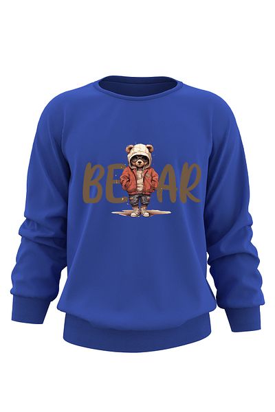 ADA BEBEK ÇOCUK Hanorac pentru copii unisex oversize cu imprimeu Mysterious Bear