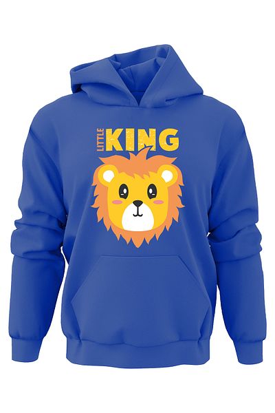 ADA BEBEK ÇOCUK Hanorac oversize unisex cu imprimeu Little King Leon pentru copii