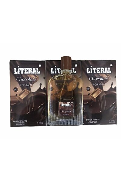 LİTERAL Chocolate Edt 100 ml Erkek Parfüm 3 Adet 9383630183737