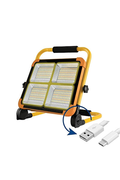 Sunlight Güneş Enerjili İkaz Lambalı Portatif Led Projektör 100 Watt L Ayaklı