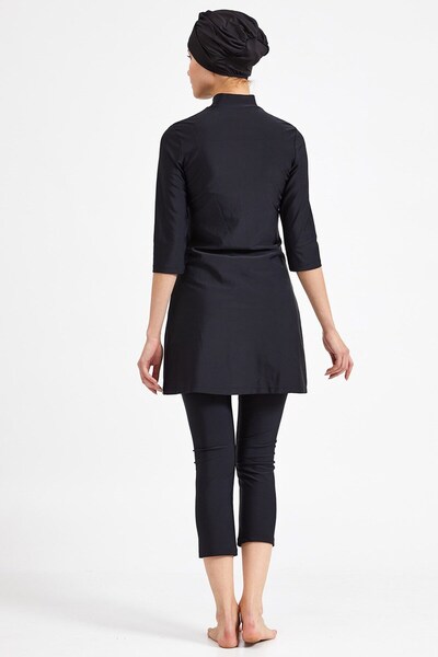 Adasea Γυναικείο Lycra Semi Closed Hijab Μαγιό 3400 Μαύρο