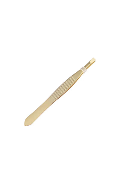 Uniquem Gold Akustik Cımbız Serisi Kalın Düz Uçlu Kıl Tüy Kaş Cımbızı XLC516