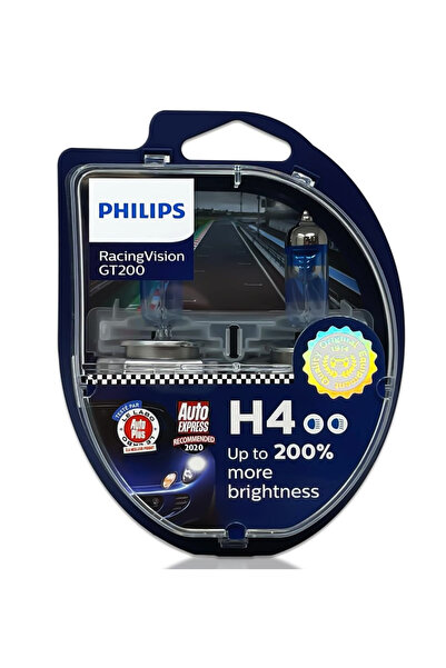 Philips H4 %200 Racing Vision GT200 Ampül Seti 2 Adet