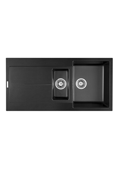 Vosh 1,5 Göz Siyah 100x50 Cm Granit Evye