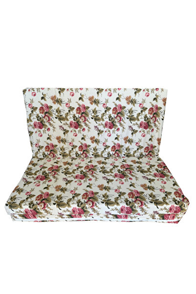 Vip Home Concept Çift Kişilik Katlanır Yer Yatağı Ve Sünger Yatak Katlanır Minder Yatak 120x195x8 CM-İNGİLİZ GÜLÜ