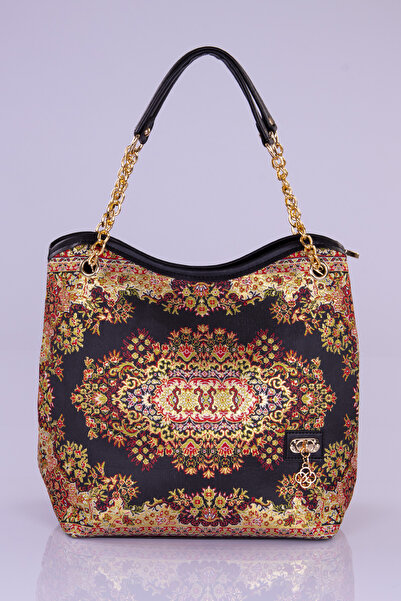 MOTTİF İSTANBUL Dokuma Zincirli Deri Detaylı Kadın El Omuz Çanta Mottif Istan...