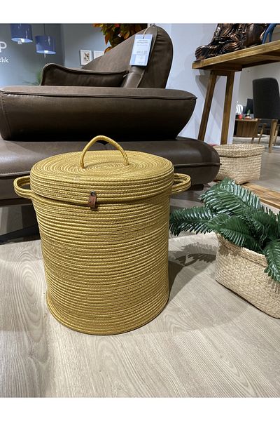 MaVaux Helios 36-40 Καλάθι από γιούτα με κάλυμμα - Wicker Look, Καλάθι πολλαπλών χρήσεων