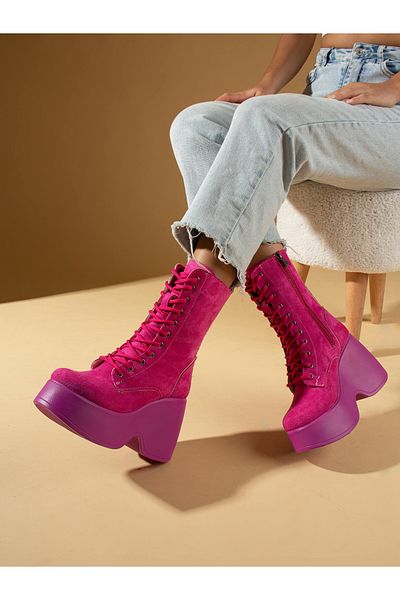 Alemdar Shoes Γυναικείες μπότες LAURA Pink - Κομψές και άνετες