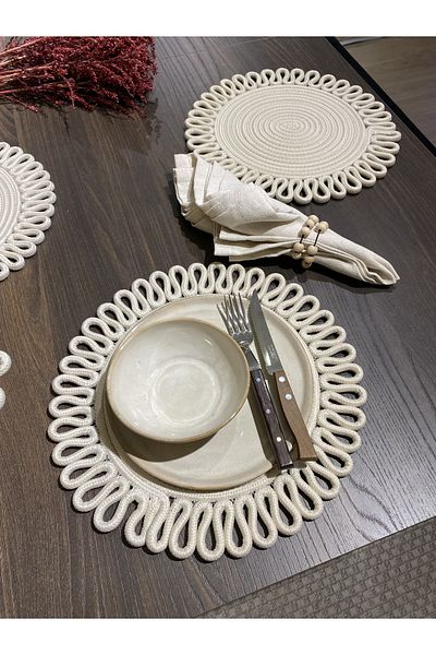 MaVaux Σετ πλάκας και ψωμιού Galaxy Modern Jute 7 τεμαχίων
