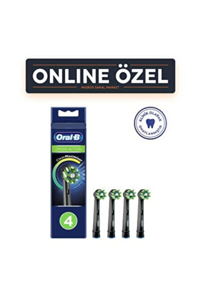 Oral-B Poc Yedek Başlık Cross Actıon 4Ct-Siyah 4'lü ( 1 ADET )