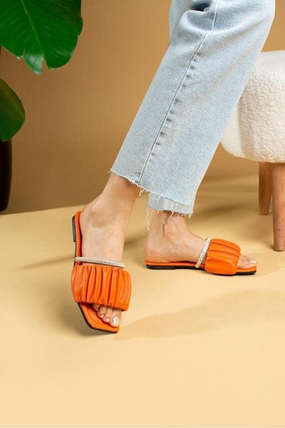 AGACE Pleat Stone Slippers