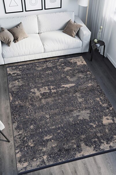 Royal Halı Royal Palette Pa04e Antrasit Eskitme Dokuma Taban Halı