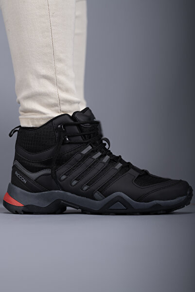 Riccon Nalgail Men's Trekking Boots001272 Black Red