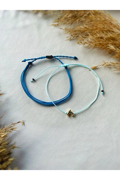 Atölye Merdiven Set of 2 lucky bracelets dolphin