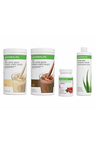 Herbalife Aylık Set 2 Shake + Ahududulu Çay + Aloevera Suyu