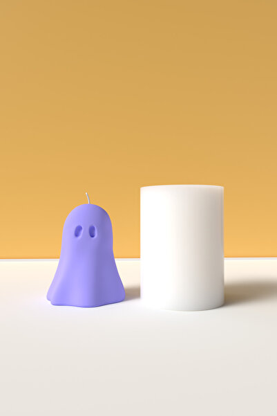 Cageartstudio Hayalet Mum silikon kalıp - Ghost Mum Kalıbı Mum Yapım Malzemeleri