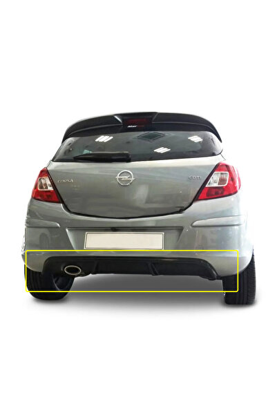 HasAkman Opel Corsa D  Uyumlu Difüzör Kapalı Difüzör Parlak Siyah Difizör Pla...