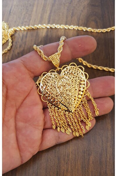 barisiva gold 22 ayar altın kaplama hint kolye zinciriyle birlikte