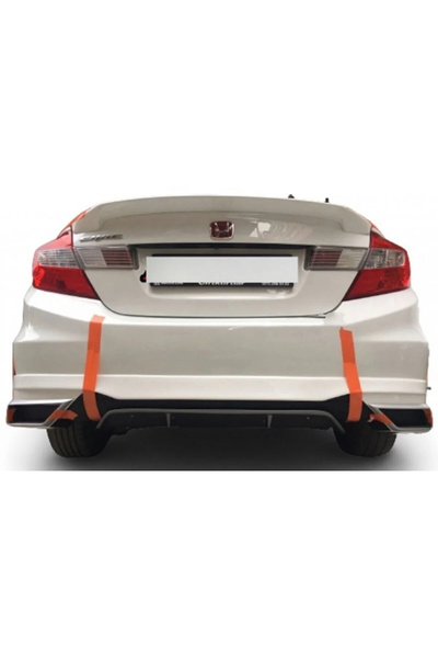 HasAkman Honda Civic Fb7 Egzoz Görünümlü Arka Ek Mat Siyah Plastik 2012 2013 2014 2015