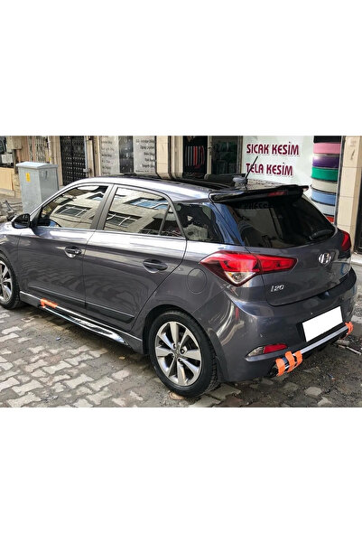 HasAkman Hyundai i20 Uyumlu Custom Yan Marşpiyel Seti Plastik Mat Siyah 2014 2015 2016 2017 2018