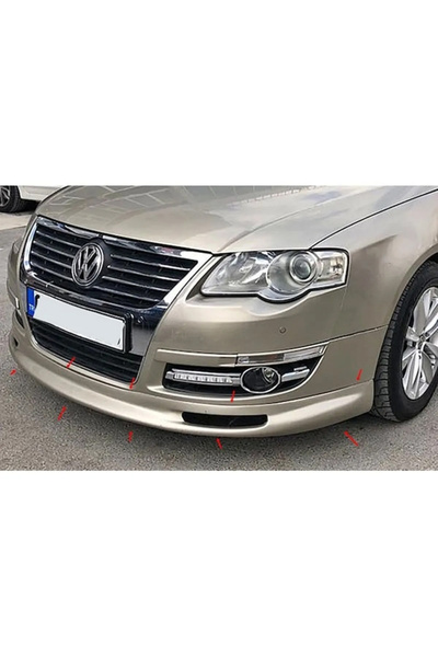HasAkman Volkswagen Passat B6 Uyumlu Ön Ek Karlık Mat Siyah Plastik 2005 2006...