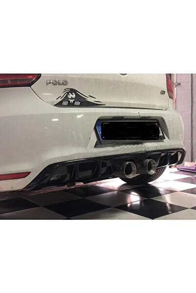 HasAkman Volkswagen Polo Mk5 R400 Uyumlu  Difüzör Parlak Siyah Difizör Plasti...