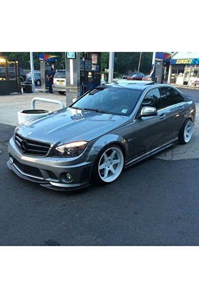 HasAkman Mercedes W204 C180 Uyumlu   Makyajsız Kasa Ön Ek Karlık Mat Siyah Pl...
