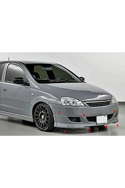HasAkman Opel Corsa C Ön Ek Karlık Mat Siyah Plastik 2000 2001 2002 2003 2004 2005 2006 Uyumlu