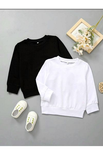Serays moda Черно-бял суитшърт за момичета/момчета