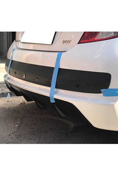 HasAkman Peugeot 207 Arka Ek Mat Siyah Plastik Body Kit Karlık 2006 - 2014 Uyumlu